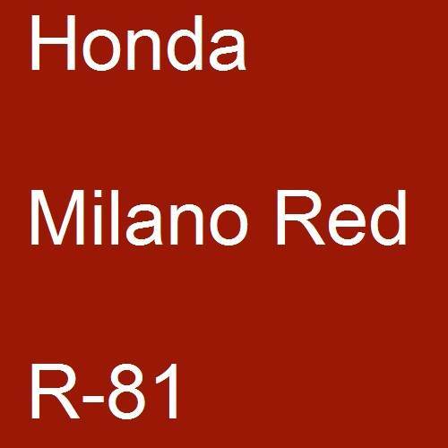 Honda, Milano Red, R-81.